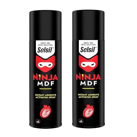 SELSIL CA Glue Activator Spray (2 x 13.50 fl oz) - Cyanoacrylate Glue Activator, Professional Fast Clear Adhesive Accelerators for Woodworking, Metal, Plastic, Indoor & Outdoor (2 Pack)
