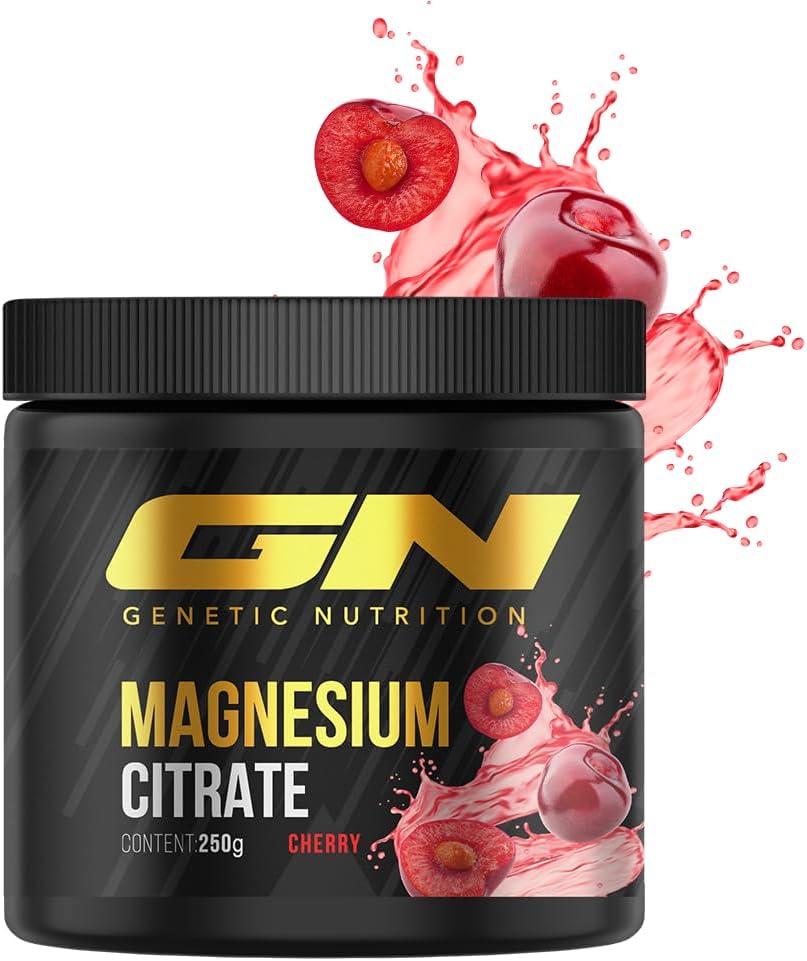 GN Laboratories Magnesium Citrate Powder Cherry - 570 mg Magnesium Per Serving - High Dose Premium Magnesium - Vegan - Supports Muscles Nerves & Bones - 250 g Made in Germany