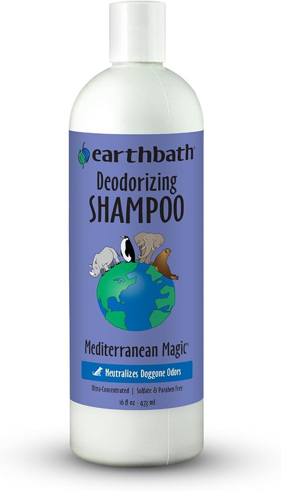 earthbath Rosemary Deodorizing Dog Shampoo, Made in USA, 16 fl oz (1 Pack)