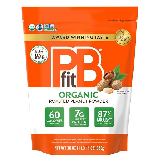 Organic PB Fit Peanut Butter Powder 30 OZ, 1.88 Pound (Pack of 1)