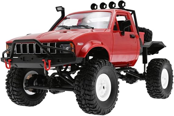 RC Rock Crawler, All Terrain Remote Control Car for Adults | 2.4G RTR Hobby RC pickup 1/16 scale 4wd waterproof remote control trucks with LED lights
