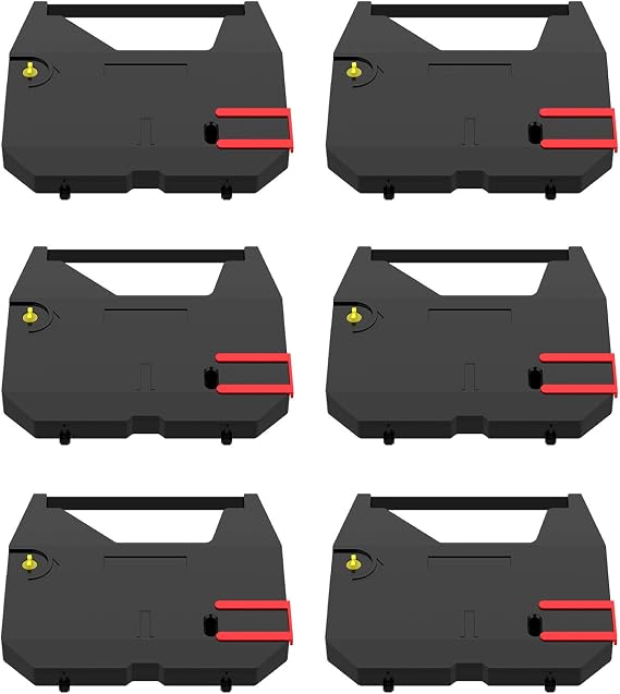 Bigger Replacement for Brother 1030 1230 Correctable Ribbon Used with Brother GX6750, SX4000, ML100, AX10, All AX, GX, ML, SX, WPT, ZX Series and Models, 6 Pack, Black