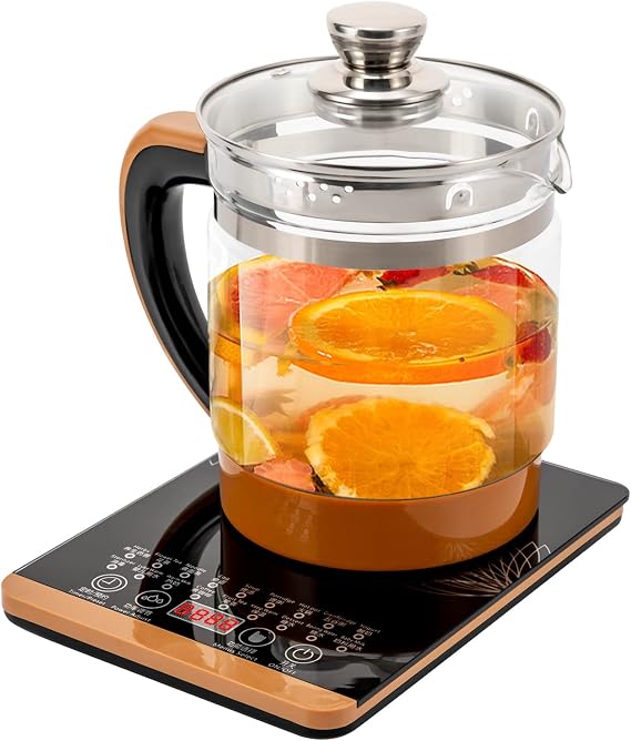 Electric Tea Kettle, 1.8L 800W Electric Health Pot with 12 Independent Warming Stages with 18 Menu Portable Kettle for Fragrant Tea, Coffee