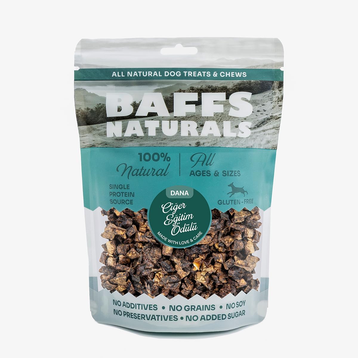 Baffs Naturals Dana Mini Ciğer 100% Doğal Köpek Ödül Maması 100 gr 100 Gr x 1 Adet