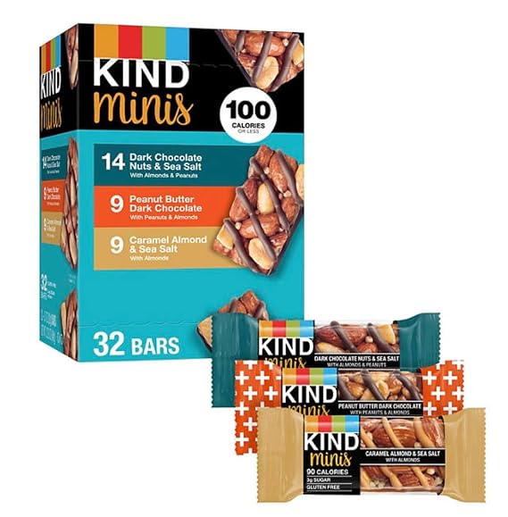 KIND Snacks Mini Nut Bars, Variety Pack, 32 Count
