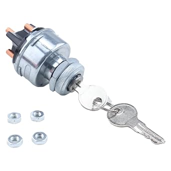 12V 4-Position Universal Fitment Ignition Switch Acc/Off/IGN/(Start) Compatible with Cars Trucks Tractors Trailers Forklift Heavy Duty Equipment and More Vehicles