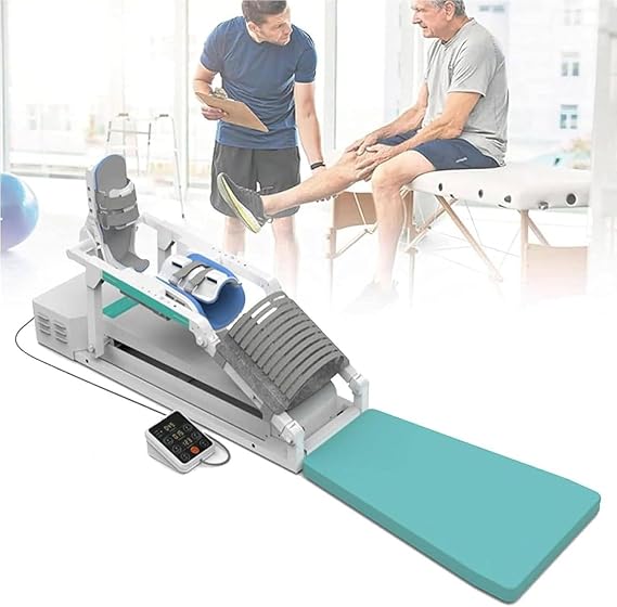 CPM Machine for Knee Rehabilitation After Knee Surgery, Knee Joint Rehabilitation Trainer, Adjustable Leg Stretcher Exerciser, Extension Angle -10° and Flexion Extension 140°, For Joint Stiffness