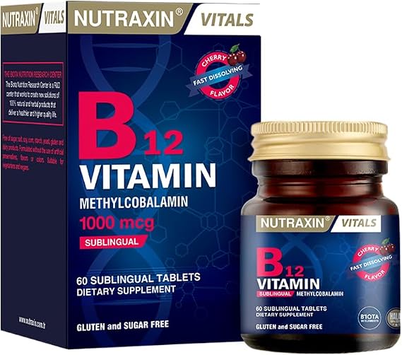 Nutraxin B12 Vitamin 1000 mcg 60 Tablet Takviye Edici Gıda