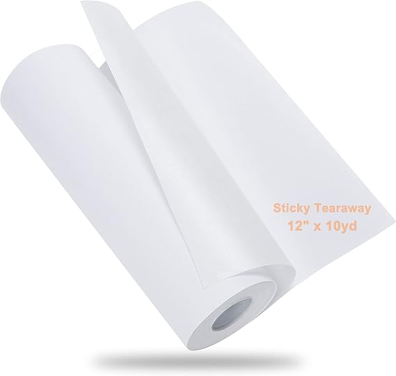 New brothread Sticky Tear Away Embroidery Stabilizer 12" x 10 Yd roll