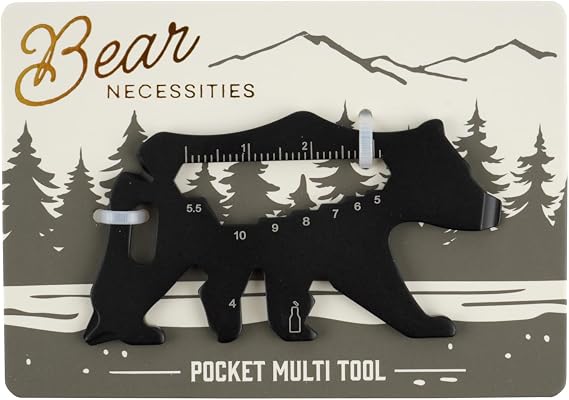Great Plains Bear Shape Multi Tool On Backing Card | Gadget | Fathers Day | Novelty Gift | Practical Tool | Handy Tool | GB08632
