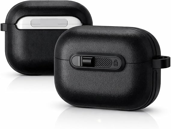 Rongep Samsung Galaxy Buds 3-Pro-3 FE için Horizontal-Lock Kulaklık Kılıfı Çizilme ve Darbe Önleyici Buds 3 Pro Koruyucu Elde Rahat Tutuş Sağlayan Kaydırmaz Kenar Tasarımlı Buds 3 Pro Kılıfı (Siyah)