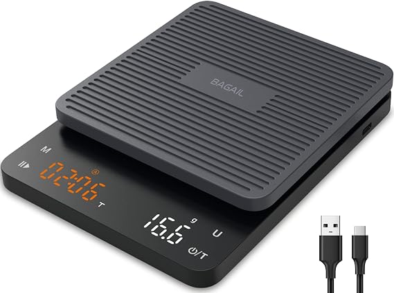 BAGAIL Coffee Scale with Timer, 0.1g/3kg Precision