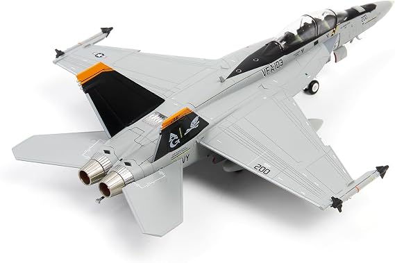 NUOTIE VFA-103 Jolly Rogers 1/72 F/A-18F Super Hornet Metal Airplane Model Kit Complete Display Base
