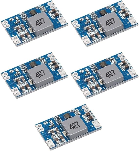 5PCS Mini560 DC-DC Buck-Converter Step-Down Voltage Regulator Modules 5A High Efficiency Power Supply PCB Board Output 3.3V 5V 9V 12V Adjustable(3.3V)