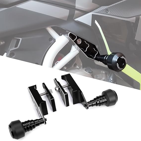 for 250SR 300SR Motorcycle Falling Protection Frame Sliders Fairing Guard Anti Crash Pad Protector (for CFMOTO Vehicle) (Black)