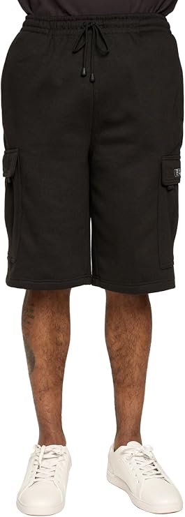G-Style USA Men's Solid Fleece Heavyweight Cargo Shorts