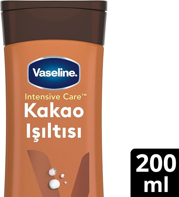 Vaseline Vücut Losyonu Kakao Işıltısı Parlaklığını Kaybetmiş ve Kuru Ciltler İçin 200 ml