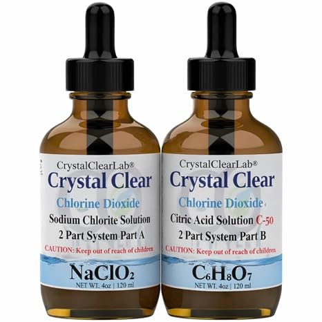 Chlorine Dioxide Drops 8oz Kit - Water Treatment Solution CDS Set