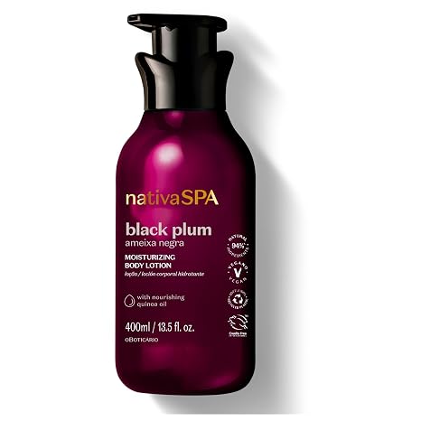 Moisturising Black Plum Nativa SPA 400 ml - OBoticario oBoticário Loção Hidratante Ameixa Negra Nativa SPA 400 ml - o Boticario