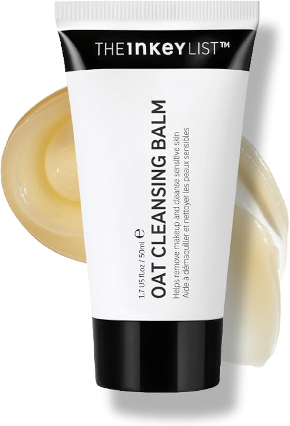 The INKEY List Mini Oat Cleansing Balm 50ml, Dissolves Makeup, Gentle Cleanser, Fragrance-free, Suitable For All Skin Types