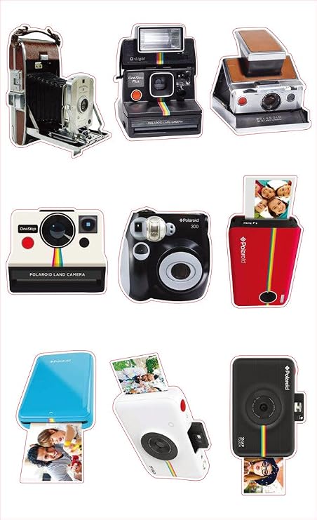 Zink Polaroid Colorful & Decorative Camera Stickers for 2x3 Photo Paper, Colorful
