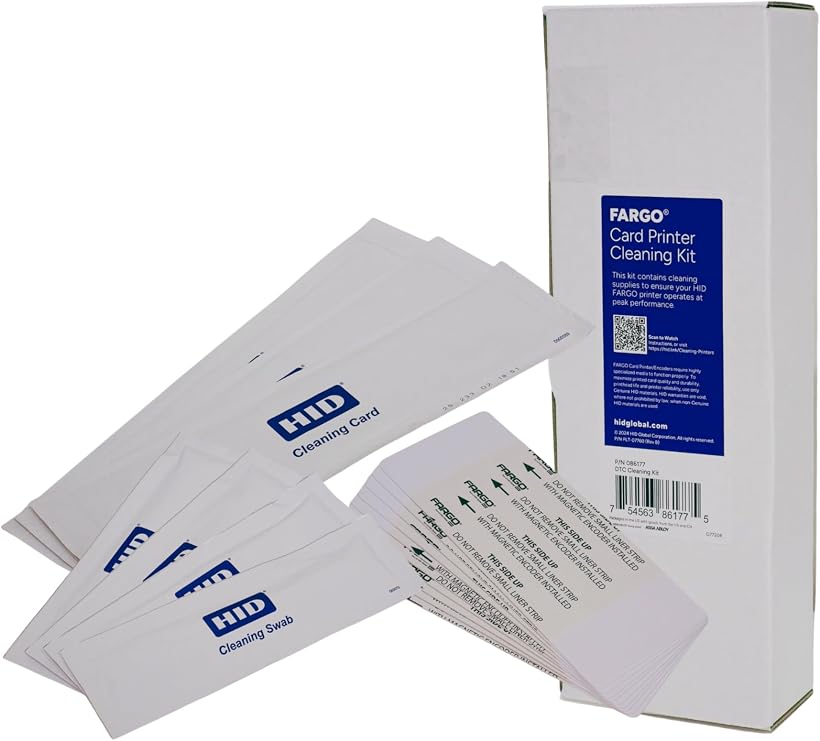 2ID HID Fargo DTC ID Card Printer Cleaning Kit | Part Code: 086177 | Performance Enhancing ID Card Printer Cleaning Kit