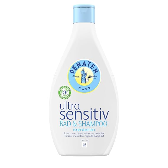 Penaten Ultra Sensitiv Bad & Shampoo 400ml / Mildes Waschgel ohne Parfum zum sanften Baden und Waschen von Haut und Haar / Auch fur Allergiker geeignet 400ml