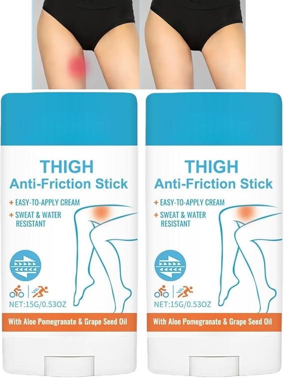 2PCS Anti-Chafe Balm and Stick,Waterproof Body Glide Anti Chafing Cream for Thigh Rub and Running, Anti Friction Stick for Women,Anti-Chafe Stick,Anti Chafing Cream Thighs,Glide Anti Chafing Sti/ck