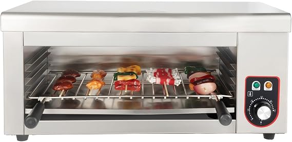 Electric Cheese Melter 1500W Commercial Salamander Broiler 120-570 Stainless Steel Cheese Melter Machine Countertop Salamander Broiler Wall-mounted Cheese Broiler BBQ Counter
