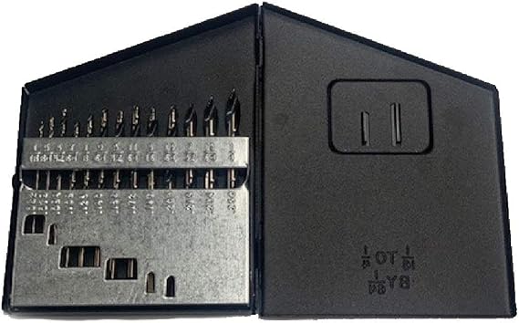 Norseman 22863 1/16 in. - 1/4 in. Black and Gold Oxide Hi-Molybdenum Steel Drill Bit Set, 13-Piece , Grey