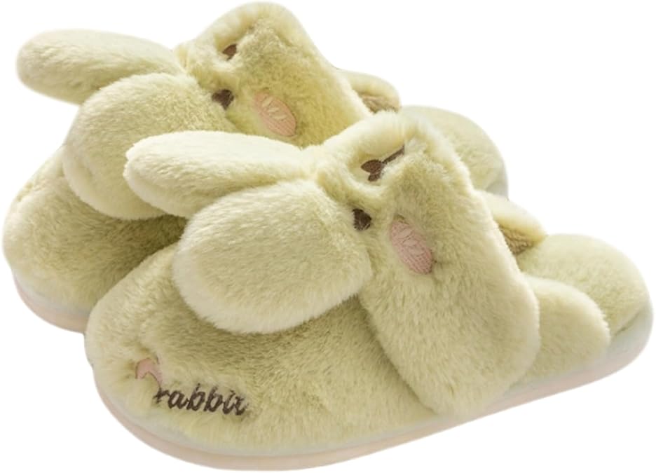 Cozy Rabbit Slippers for Women - Cute Bunny House Shoes with Plush Comfort - Soft Indoor Slippers with Non-Slip Sole