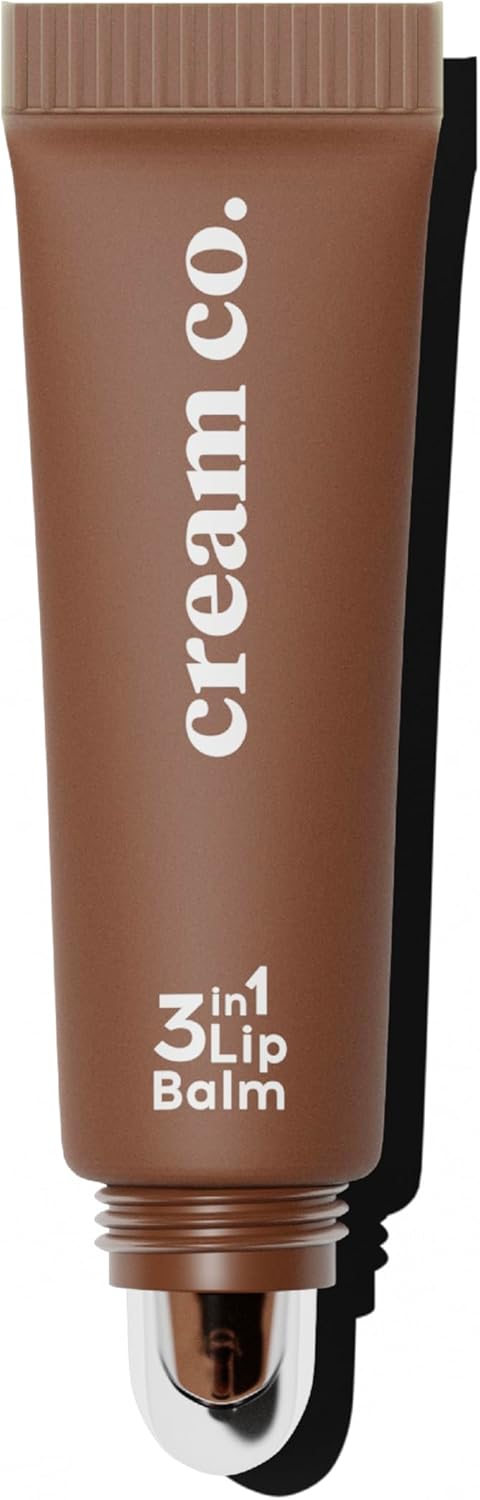 Cream Co. Moisturizing Polisher 3in1 Lip Balm, Lip Care, Mocha Coffee, Hyaluronic Acid Ceramide