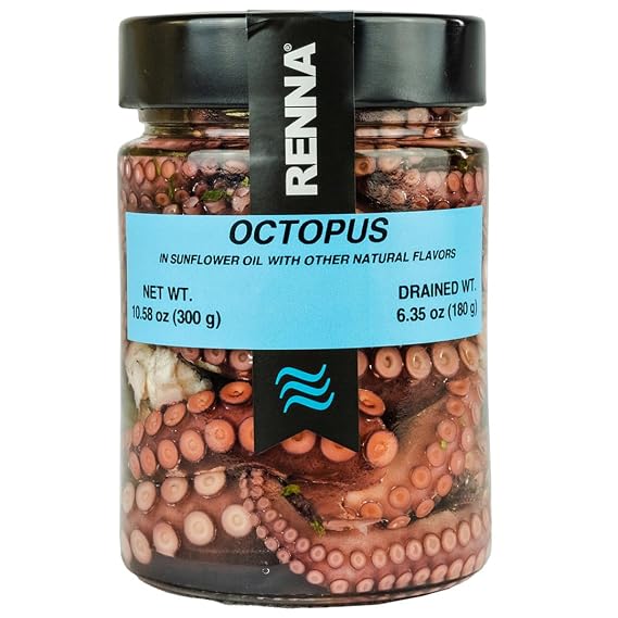 Renna Whole Octopus Tentacles in Sunflower Oil, 10.58 oz