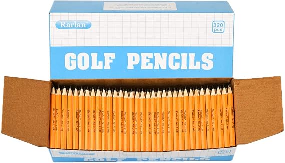 Rarlan Golf Pencils, #2 HB, Pre-Sharpened, 320 Count Bulk Pack