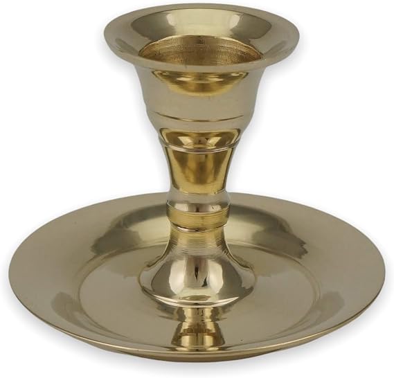 Small Taper Candle Holder with Drip Tray - Home Icon Altar, Prayer Corner