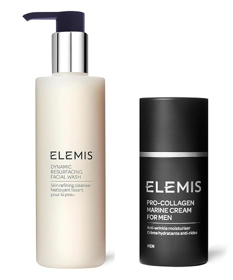 ELEMIS Dynamic Resurfacing Facial Wash & Pro-Collagen Marine Cream for Men