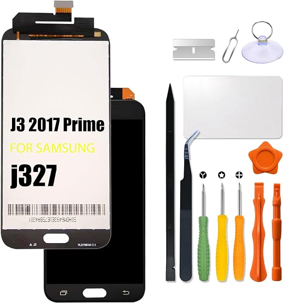 Replacement for Samsung Galaxy J3 2017 Prime J327 LCD Screen for Samsung SM-J327A J327V J327T J327T1 J327VL J327U J327P Touch Screen Digitizer Assembly LCD Display with Repair kit