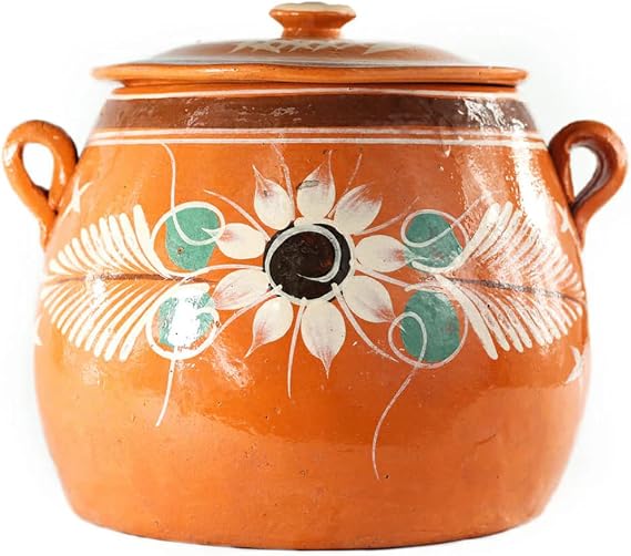Flor Clay Bean Pot with Lid 6 qt
