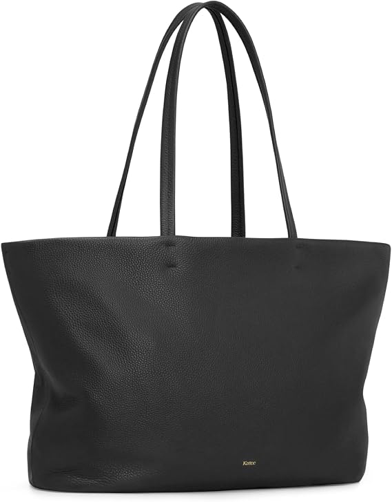 Kattee Genuine Leather Tote Bags for Women 2026, Soft Shoulder Purses and Handbags Zipper Totes Extra Large Travel Work