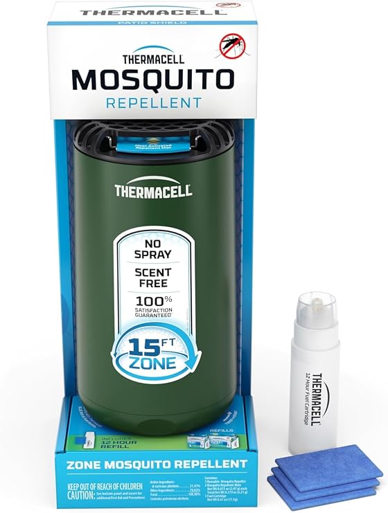 Thermacell Fuel-ZoneGuard Base Patio Shield Mosquito Repeller, Forest