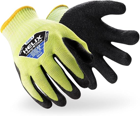 HexArmor Cut-Resistant Puncture-Resistant Rubber Latex Palm Knit Work Gloves | Helix 2061