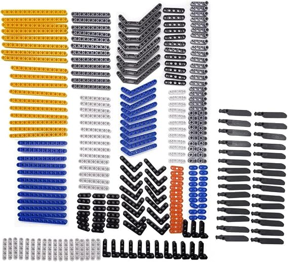 Habow 282pcs Technic-Parts Compatible with Major Brands Technic Parts, Separator Tool Chassis Liftarm Beam Rotor Helicopter Axle Pin Connectors MOC-Replacement-Pieces.