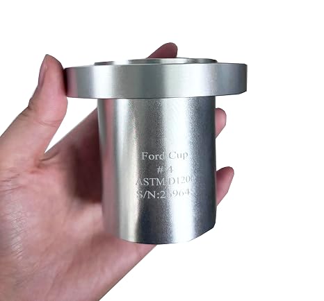 NO.4 Ford Cup Fordcup Ford Viscosity Cup #4 with Measuring Range 70-370 CST Cup Volume 1001ml for Viscosity Measurement of Thicker Fluids and Mixtures