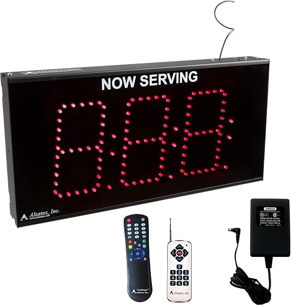 OR-DSP503B-NS-RF4 3 Digit Now Serving Display with Wireless Remote Control (2RF4, White)