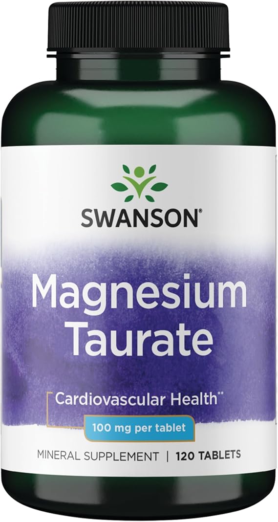Swanson Magnesium Taurate, 100 mg, 120 Vegan Tablets