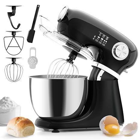 Electactic 5.3 Quart Electric Stand Mixer With 12 Speed, Low Noise