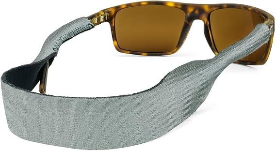 Croakies Original Glasses Strap, Silver, 32" x 1"