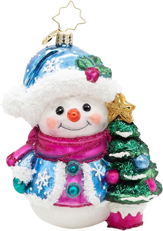 Christopher Radko Frosted Flurries Glass Christmas Ornament