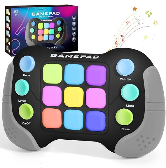 Fast Push Game Fidget Toys, Upgraded Flashing Handheld Game Console for Birthday Presents, Stress Relief Sensory Toy for Autism Kids,Pocket Quick Press Puzzle Gamepad Boys Girls Gifts