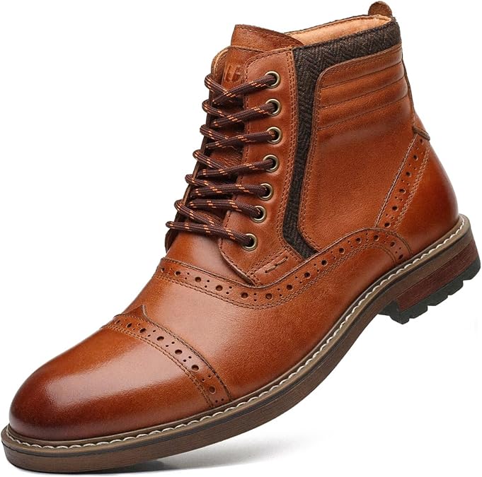 Arkbird Mens Chelsea Boots, Stylish and Comfort Leather Chukka Ankle Boots with Zipper